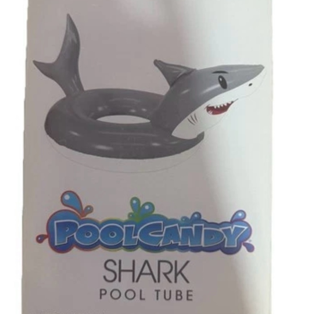 Poolcandy Inflatable Animal Collection SHARK POOL TUBE NEW IN BOX 36"